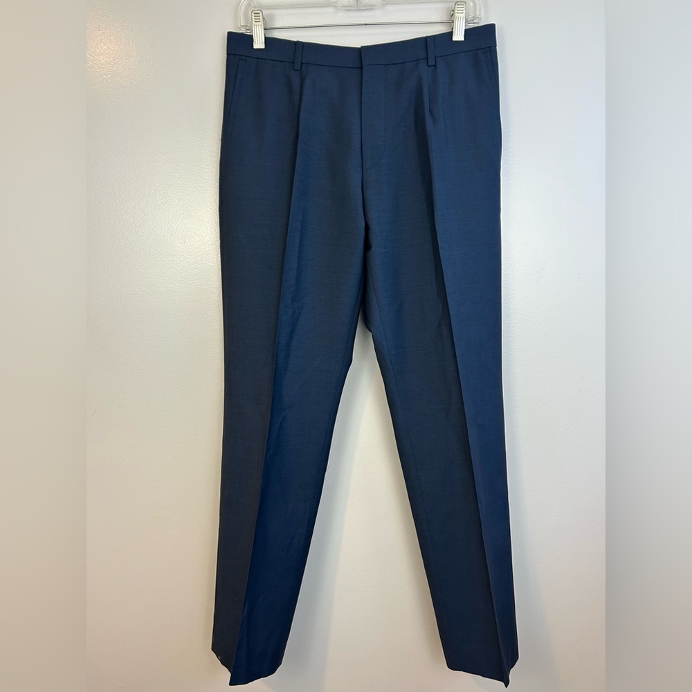 Hugo Boss Dark Blue Wool Mohair Classic Trouser Pants Size 32-38R